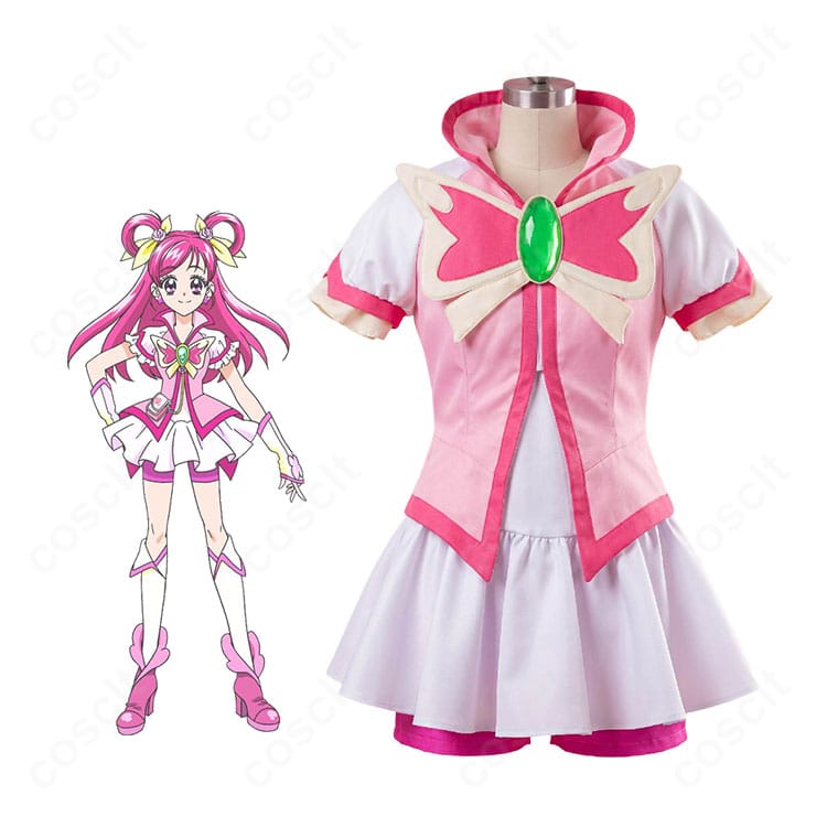 Yes!プリキュア5GoGo!夢原のぞみとキュアドリーム変身後コスプレ衣装の商品イメージ