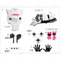 初音ミクGT レーシングミク2026カフェVer.コスプレ衣装｜撮影に映える華やかセット - 6枚目の画像（サムネイル）