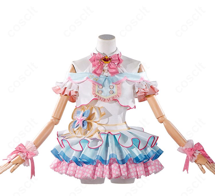 矢澤にこ ビッグストロベリー♡ 覚醒後Ver.コスプレ衣装の正面デザイン、トップスとスカートの全体像