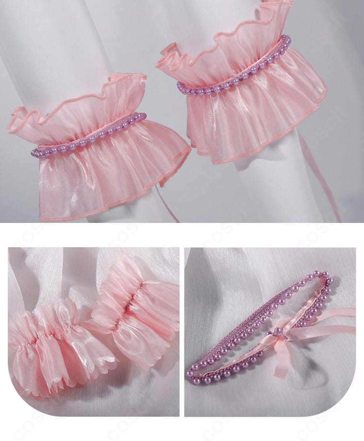 矢澤にこ ビッグストロベリー♡ 覚醒後Ver.に付属する膝下飾りと足元アクセサリーのディテール