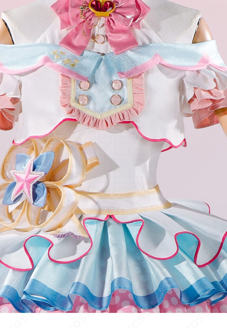 矢澤にこ ビッグストロベリー♡ 覚醒後Ver.衣装の襟元装飾とトップス前面のディテール