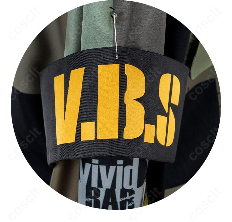 東雲彰人 V.B.S SURVIVORコスプレ衣装の袖レター装飾ディテール