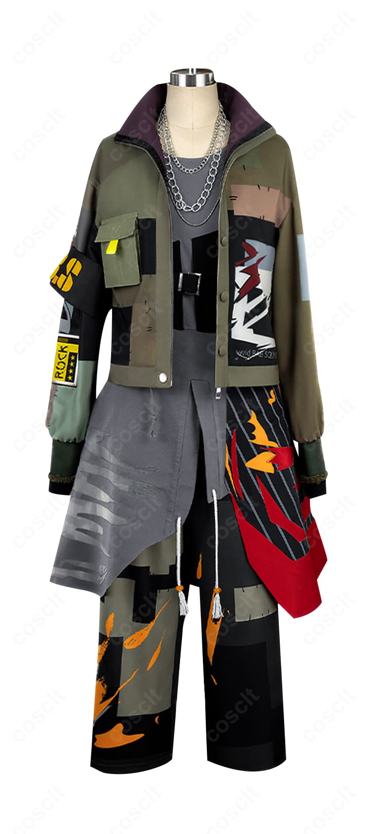 東雲彰人 V.B.S SURVIVORコスプレ衣装の正面全体。パーカーとジャケットを重ねたストリートスタイル