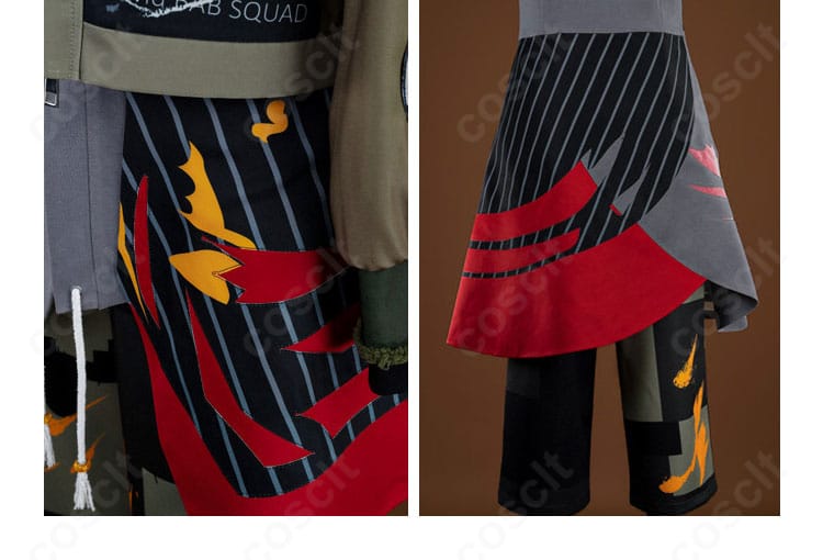 東雲彰人 V.B.S SURVIVORコスプレ衣装のインナー裾背面ディテール
