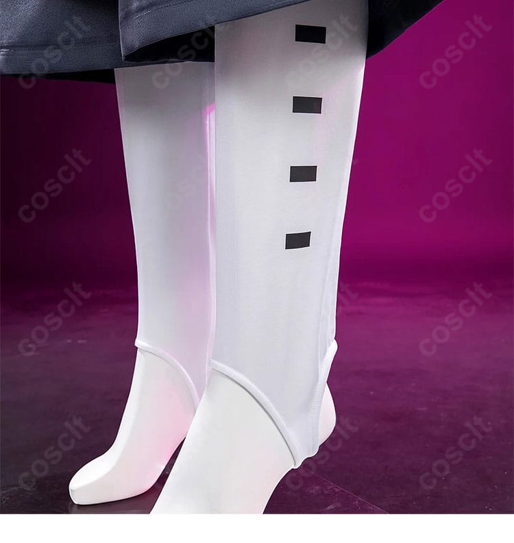 ガチアクタ キョウカ・ニジク コスプレ衣装のレッグカバーディテール。脚まわりを引き締めるデザイン