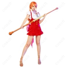 ONE PIECE ナミ ホールケーキアイランド編 コスプレ衣装｜撮影に映える赤いワンピース - 2枚目の画像（サムネイル）