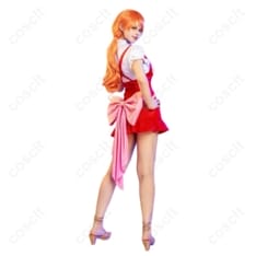 ONE PIECE ナミ ホールケーキアイランド編 コスプレ衣装｜撮影に映える赤いワンピース - 4枚目の画像（サムネイル）