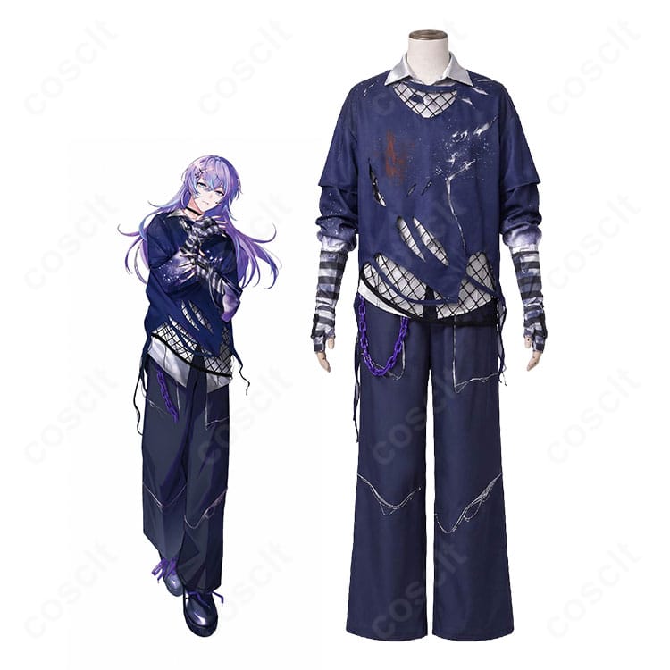 にじさんじ・星導ショウ Dytica×iCouleur 撮り下ろしビジュアルVer.のコスプレ衣装を着用した全身イメージ