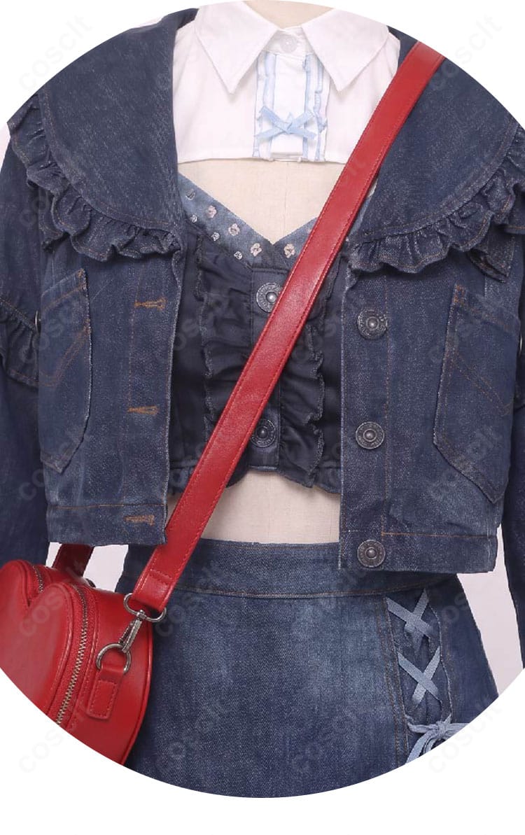 にじさんじ 水面まどか 新衣装コスプレ衣装のジャケット前開き部分と門襟のディテール