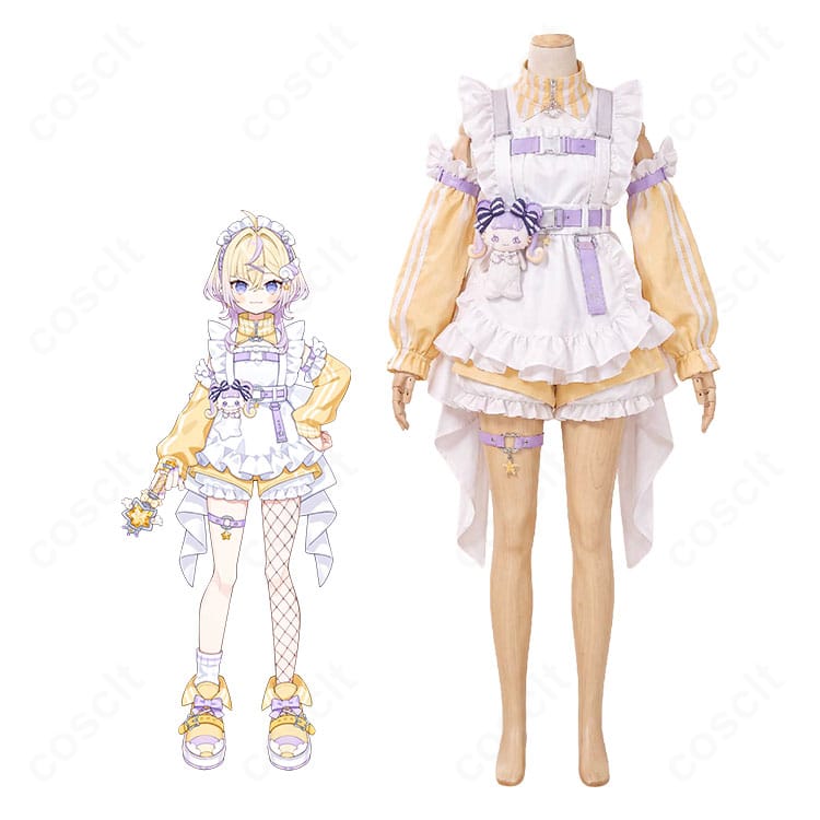 にじさんじ ぽめろ・ぱんち 魔法少女デビュー衣装Ver.のキャラクターイメージとコスプレ衣装全体