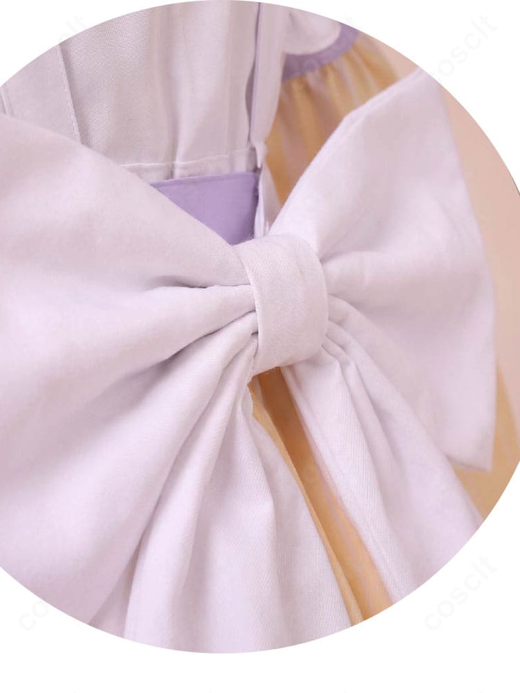 にじさんじ ぽめろ・ぱんち 魔法少女デビュー衣装Ver.コスプレ衣装の背面にある白い蝶結び装飾