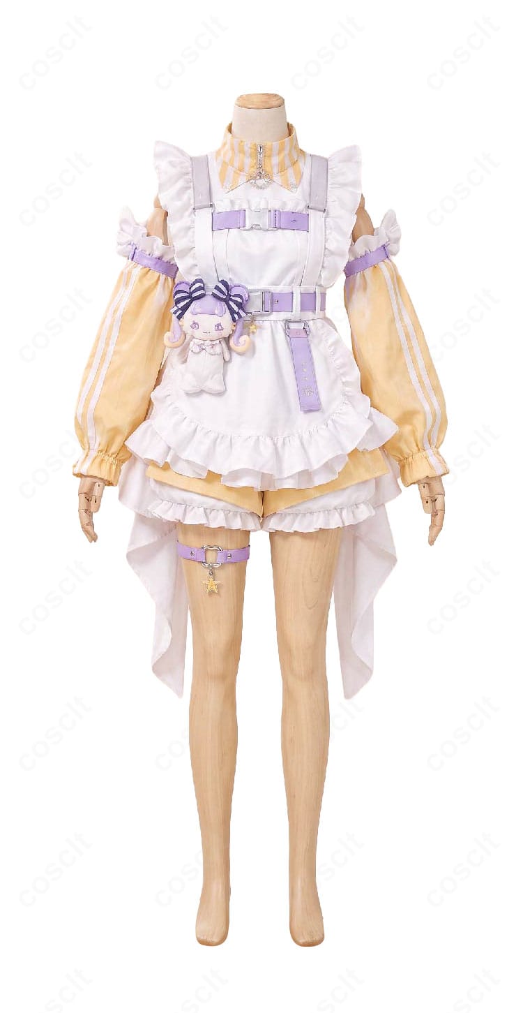 にじさんじ ぽめろ・ぱんち 魔法少女デビュー衣装Ver.コスプレ衣装の正面デザインとフリルスカート