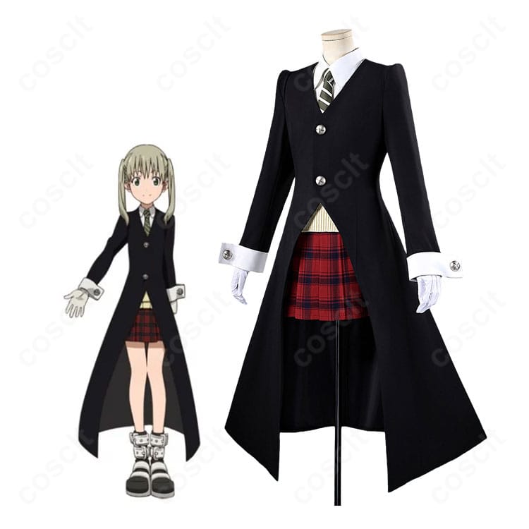 SOUL EATER マカ=アルバーンの死神武器職人専門学校制服Ver.を着用したキャラクターイメージと衣装全体