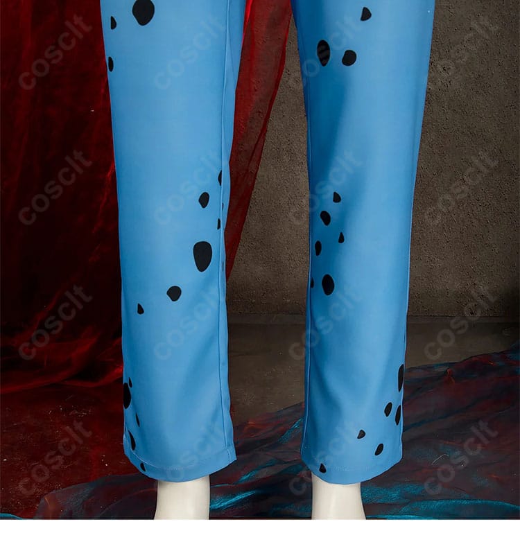 ONE PIECE トラファルガー・ロー コスプレ衣装のパンツ裾装飾。裾部分のディテールを写した画像