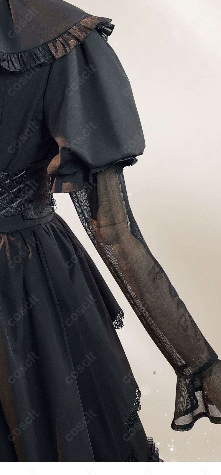 第五人格 庭師エマ コスプレ衣装の袖まわりの装飾ディテール