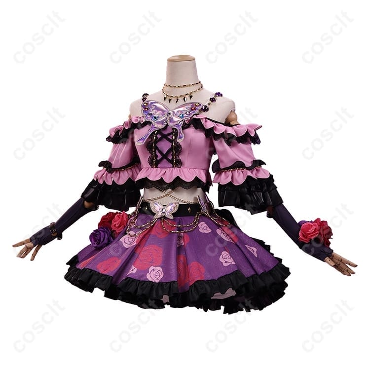 アイカツ！紫吹蘭 ローズボンボンコーデ コスプレ衣装｜上品で撮影映えする11点セット - 2枚目の画像