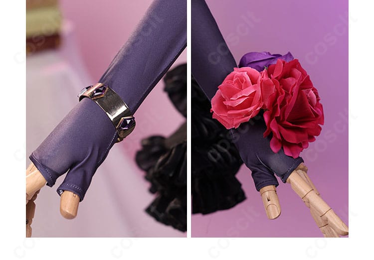 紫吹蘭コスプレ衣装に付属するブレスレットの細部