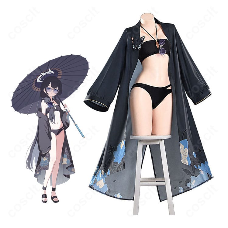 ブルーアーカイブ 竜華キサキのキャラクターイメージと水着コスプレ衣装の全体図