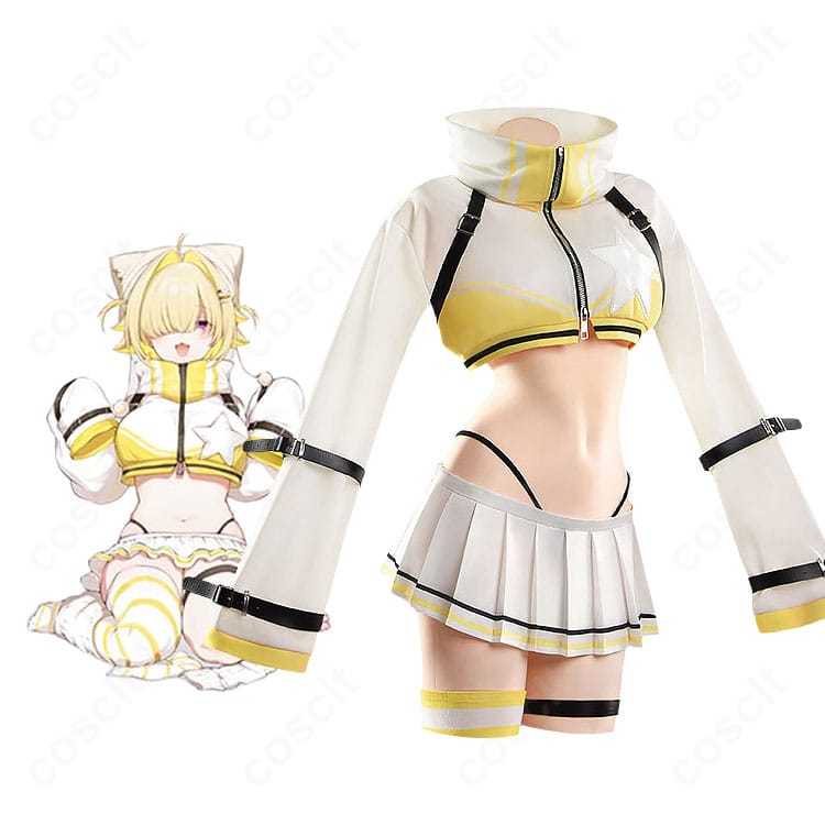 『勝利の女神：NIKKE』エレグのキャラクターイメージと通常コスプレ衣装の比較