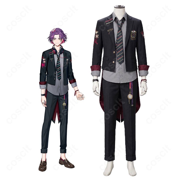 にじさんじ渡会雲雀のキャラクターイメージとVOLTACTION制服コスプレ衣装セット