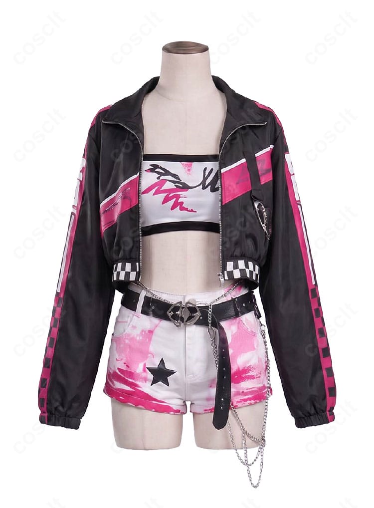 響咲リオナ Harajuku Originalコスプレ衣装の正面デザインとセット構成