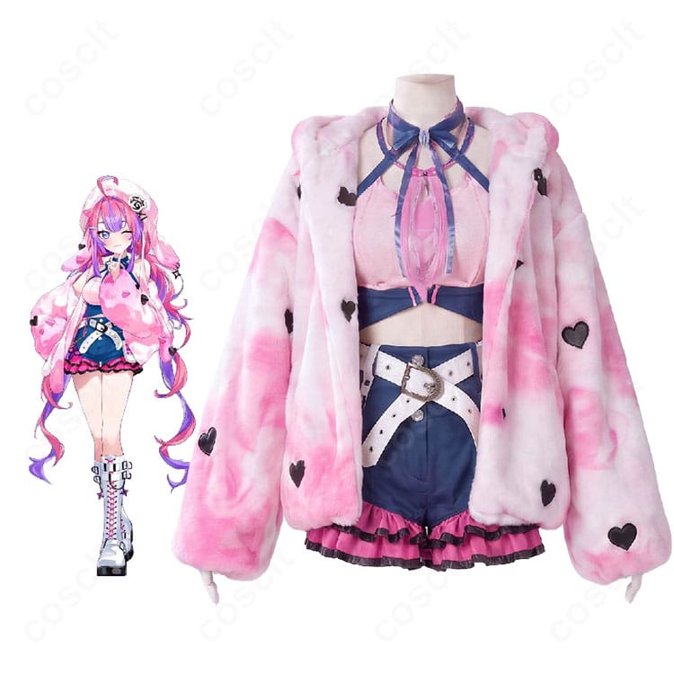 ホロライブ 綺々羅々ヴィヴィのキャラクタービジュアルとHarajuku original原宿コスプレ衣装