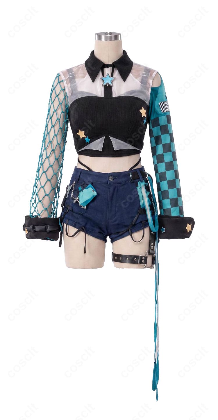 輪堂千速Harajuku original vol.1コスプレ衣装の正面デザインと左右非対称トップス