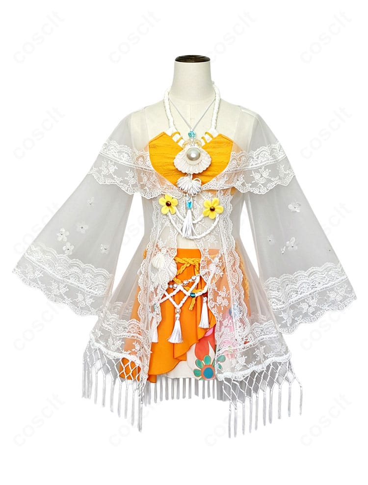 漁師グレイス「夏の涼味」コスプレ衣装の正面全体と水着風9点セット