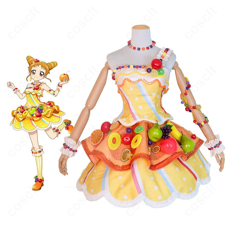 『アイカツ!』有栖川おとめのキャラクターイメージとトロピカルバスケットコーデ商品衣装