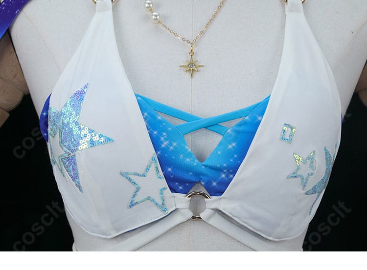 ロビン 夏空の歌コスプレ衣装のトップス襟元に施された装飾