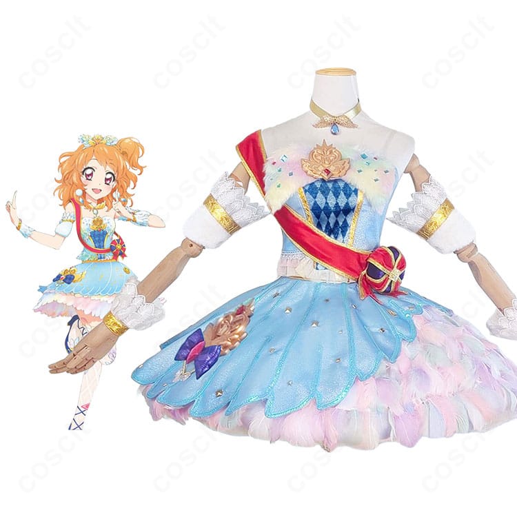 『アイカツ!』大空あかりのキャラクターイメージとオデットスワンコーデ衣装の比較