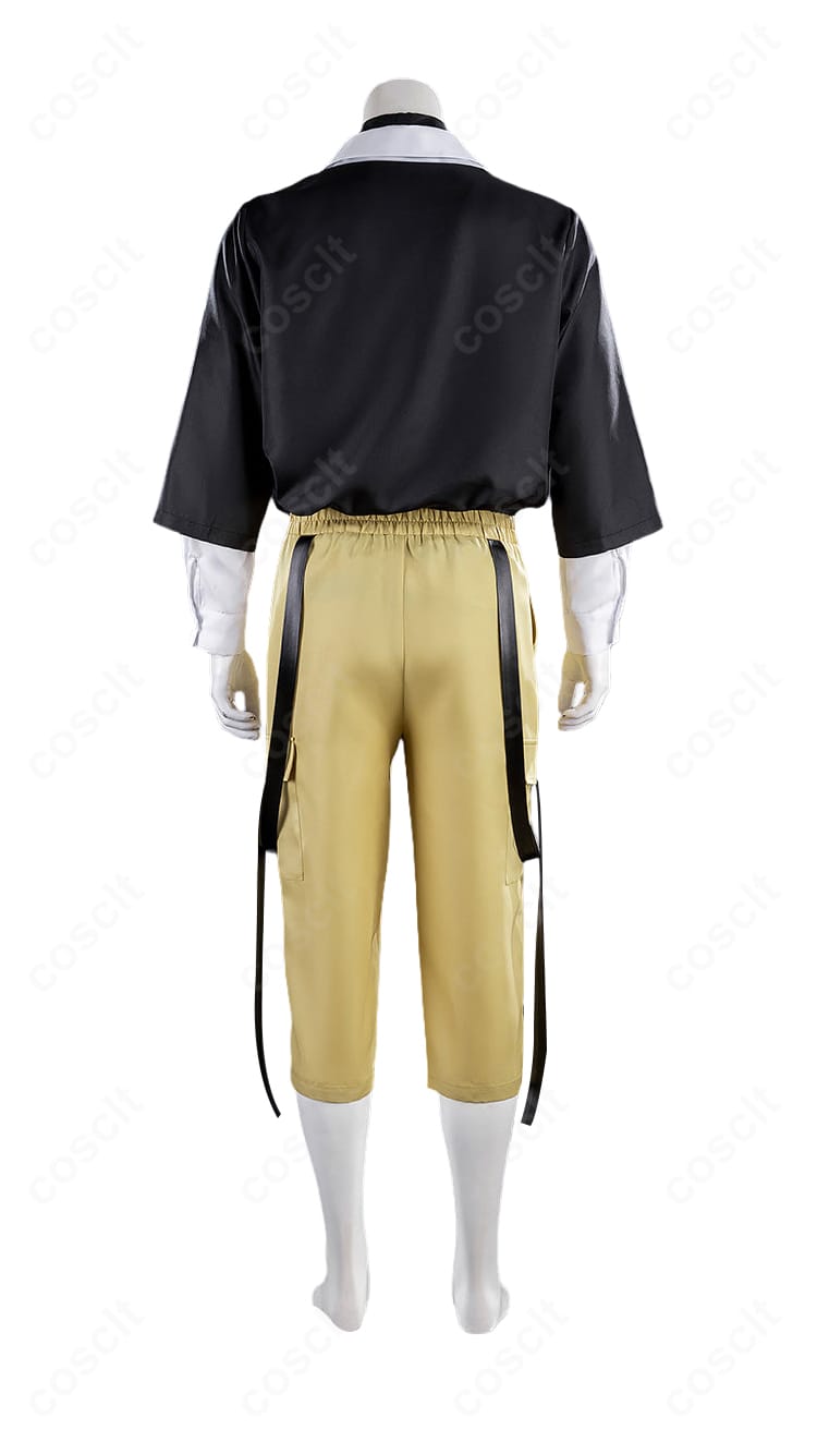 漣伯理コスプレ衣装の背面全体と落ち着いた配色の現代和装デザイン