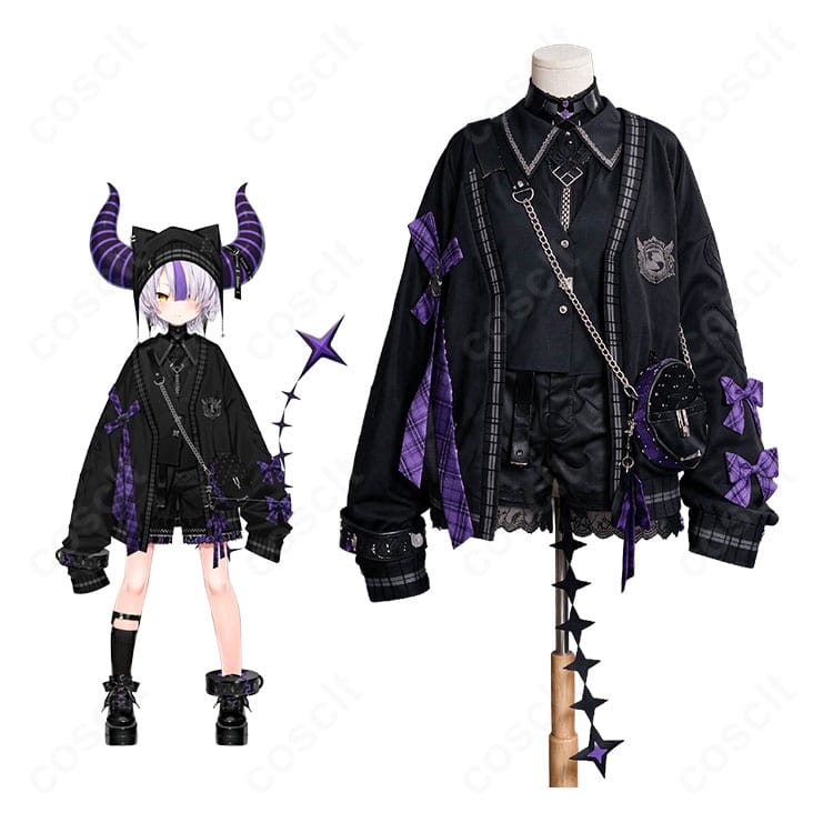 ホロライブ ラプラス・ダークネスのキャラクタービジュアルとラプルイおそろいゴシック衣装の商品構成