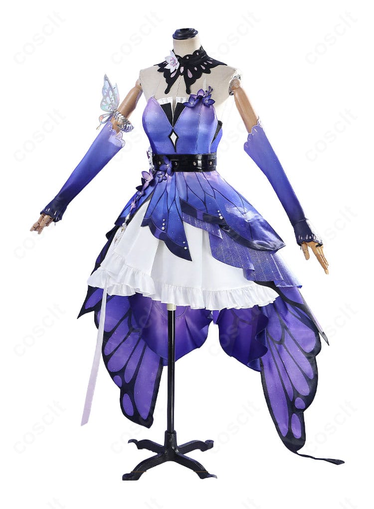 キャストリス コスプレ衣装の立体的なドレス側面シルエット
