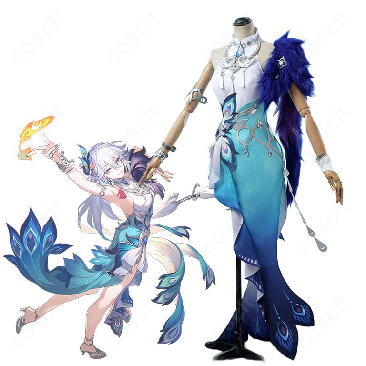 崩壊:スターレイル 爻光のキャラクターイメージとコスプレ衣装全体の比較