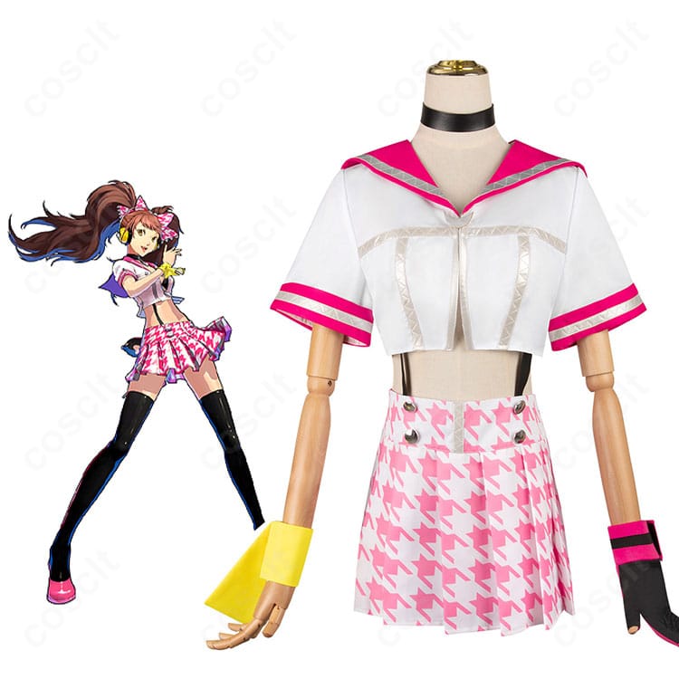 『ペルソナ4 ダンシング・オールナイト』久慈川りせのキャラクターイメージと制服コスプレ衣装