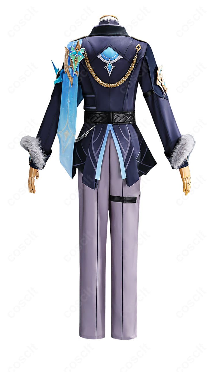 原神 空の冬の夜を狩る者 戦闘服コスプレ衣装の背面デザイン