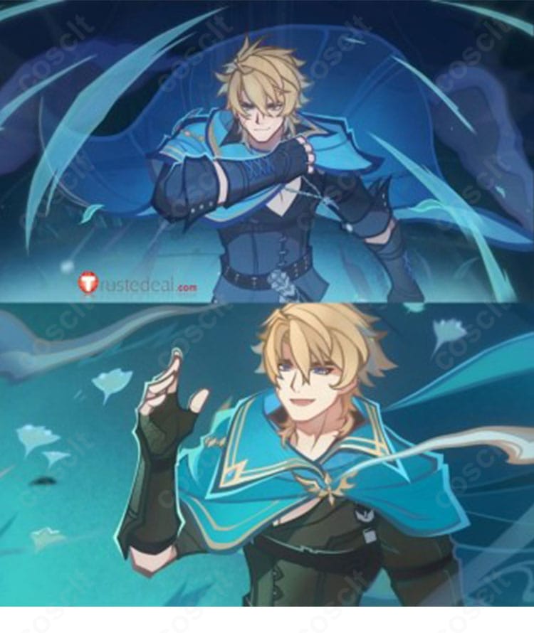 原神ファルカ「Another Prologue」版コスプレ衣装の重厚なマント細部