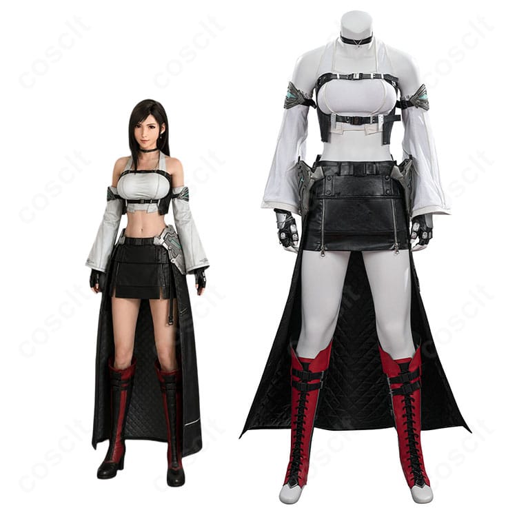 ファイナルファンタジーVII リバースのティファ・ロックハート人物イメージとコスプレ衣装の比較