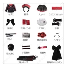 勝利の女神：NIKKE ドレイク メイド・フォー・ヴィラン コスプレ衣装｜撮影映えする18点セット - 5枚目の画像（サムネイル）