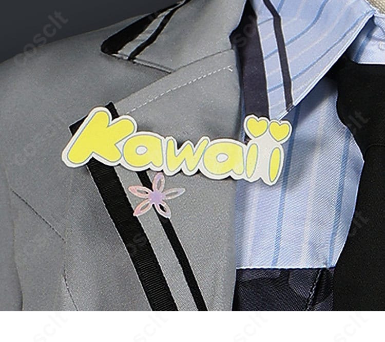 ノーワンフェイズアドーン衣装のジャケット襟と装飾を確認できるクローズアップ