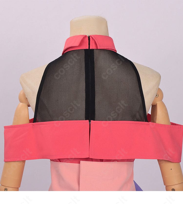 ヨル コスプレドレスの背面肩まわりに施された装飾