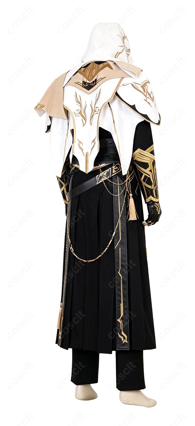 『恋と深空』ホムラ コスプレ衣装の背面シルエットとダークなファンタジー造形