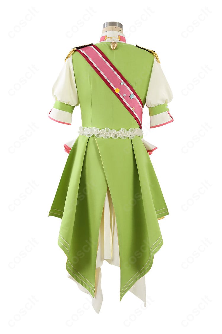 姫宮桃李コスプレ衣装の背面デザインと裾まわりの装飾
