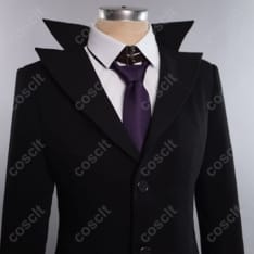 Dr.STONE Dr.ゼノ 石化前NASA科学者時代 コスプレ衣装｜端正な黒コート5点セット - 4枚目の画像（サムネイル）