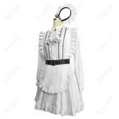 勝利の女神：NIKKE スノーホワイト 白メイド コスプレ衣装｜上品で着脱しやすい7点セット - 2枚目の画像（サムネイル）