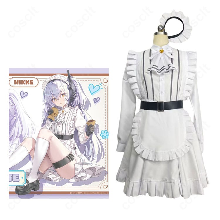 『勝利の女神:NIKKE』スノーホワイトの白メイド姿とコスプレ衣装イメージ