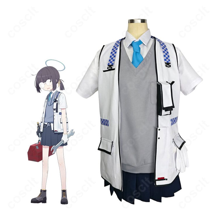 ブルーアーカイブのミレニアム生徒Aと学園制服コスプレ衣装のイメージ
