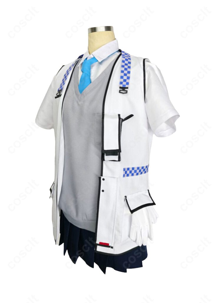 ミレニアム生徒Aの学園制服コスプレ衣装を左側から見た細部
