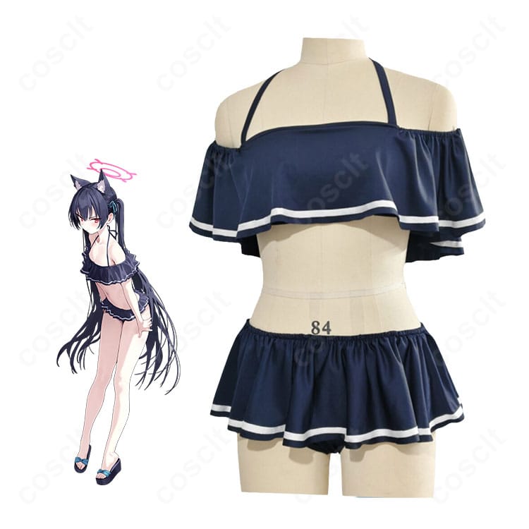 『ブルーアーカイブ』黒見セリカのキャラクターイメージと水着Ver.コスプレ衣装の商品構成
